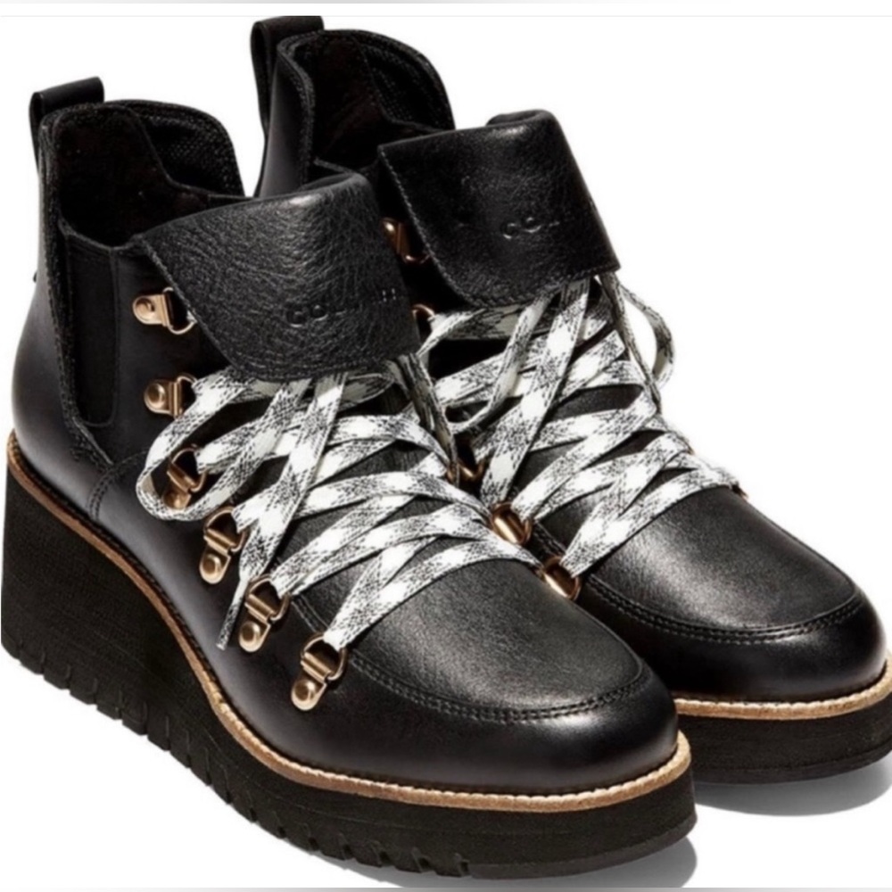 NEW Cole Haan Women's Zerogrand Wedge Hiker Waterproof Ankle Boot, 8